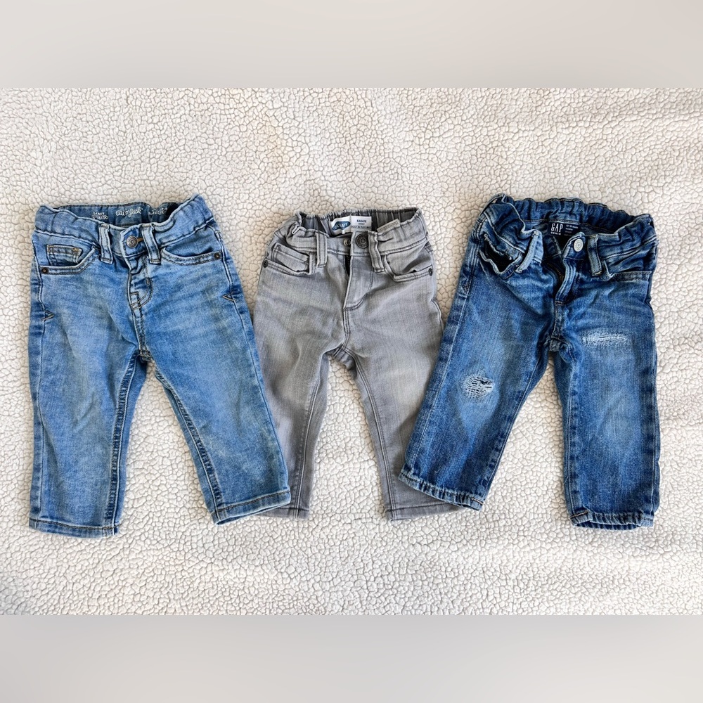 GAP, Old Navy, and Cat & Jack kids jeans 12-18 size